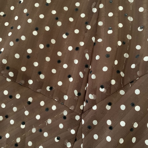 Tokyo Style Polka Dot Brown Skirt Size 6 - Picture 4 of 6